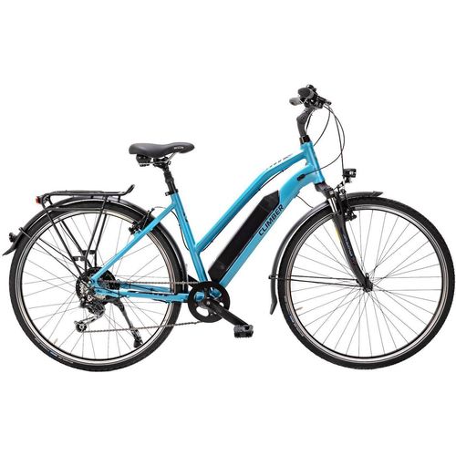 28 Zoll Elektro Fahrrad CLIMBER Shimano 8 Gang Bafang Heck Motor 36V türkis