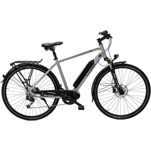28 Zoll Elektro Fahrrad E-Bike CLIMBER Shimano 9 Gang Mittelmotor 80NM 504 Wh Grau