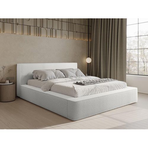 QUARTO Das Doppelbett ELMA 180/200 Euphoria 01 Designerbett mit Bettkasten & Lattenrost (cremig)