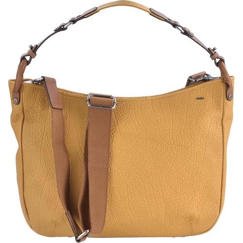 Berba Umhängetasche Leder Hobo-Bag Damentasche Handtasche 36x27cm curcuma gelb