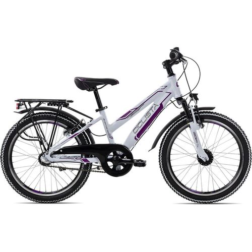 Ciclista Adventure 3 20 Trapez sportliches Kinderfahrrad mit Gepäckträger 20 Zoll Weiß 29 cm