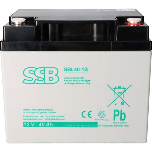 SSB Blei Akku SBL 40-12i AGM Batterie M6 Schraubanschluss - 12V 40Ah