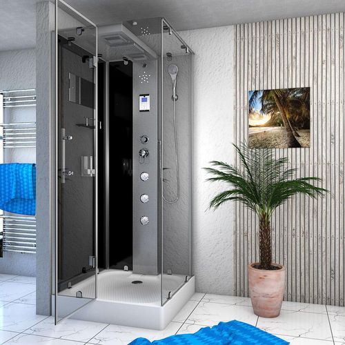 Dampfdusche Duschtempel Sauna Dusche Duschkabine D38-23L2-EC 100x100