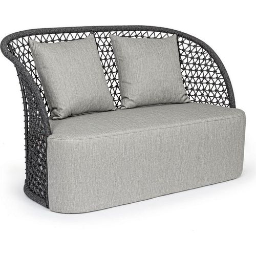 Sofa Cuyen 150 x 81 x 93 cm Geflecht Anthrazit