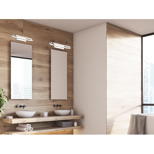 LED Wandlampe Set fürs Bad Silber 40cm Spiegelleuchte & Badlampe über Badspiegel