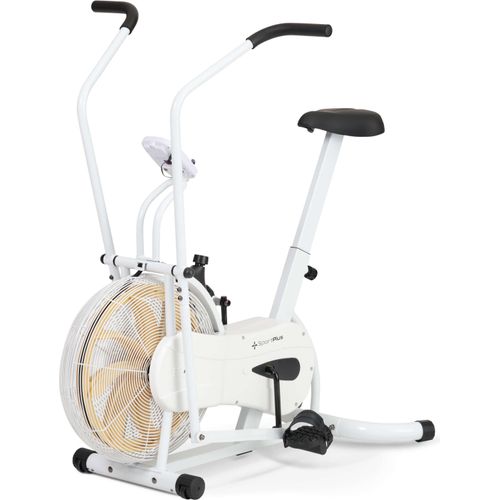 SportPlus I Air Bike I Gym Bike for Home, Heimtrainer Fahrrad, mit Luftwiderstand & App kompatibel, Heimtrainer, Fitness-Bike, SP-FB-1100-W-iE