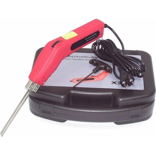 Styroporschneidegerät 250W Koffer Styroporschneider 150 + 200 + 250mm + NutenschneideklingeN26 + Rundschneideklinge R26 + Führungsschlitten