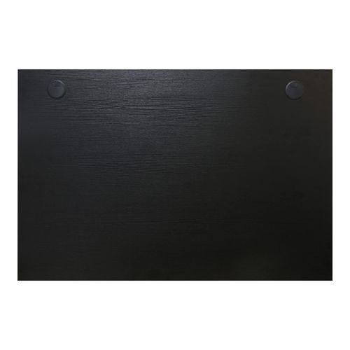 STIER Schreibtischplatte 180x80cm, schwarz, melaminbeschichtet, 25mm dick, mit Kabeldurchlässen, tabletop, modernes Design