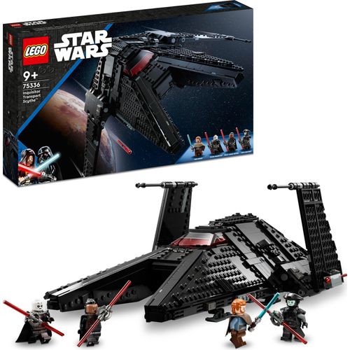 LEGO 75336 Star Wars Die Scythe - Transportschiff des Großinquisitors, Spielzeug-Raumschiff mit 2 Shootern, Ben Kenobi Minifigur und Lichtschwertern, Obi-Wan Kenobi Set