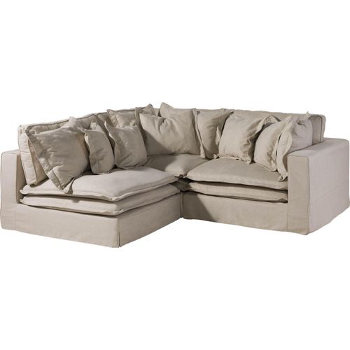 MASSIVMOEBEL24 Ecksofa 238x234x90 beige SYLT