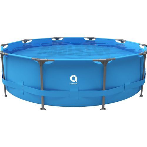 Avenli Frame Plus Pool 305 x 76 cm, Aufstellpool rund, Stahlrahmenpool ohne Pumpe, blau