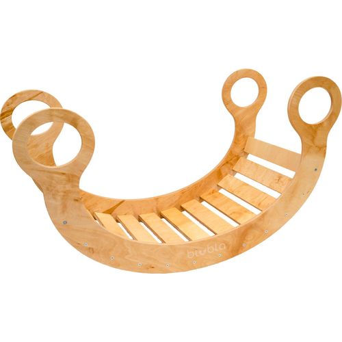 BLUBLA Bogen Kletterbogen Wippe Holz Klettergerüst Kinder Rocker XL, Lackiert