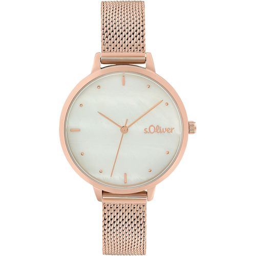s.Oliver Damen Uhr Armbanduhr Edelstahl Rosé 2033511
