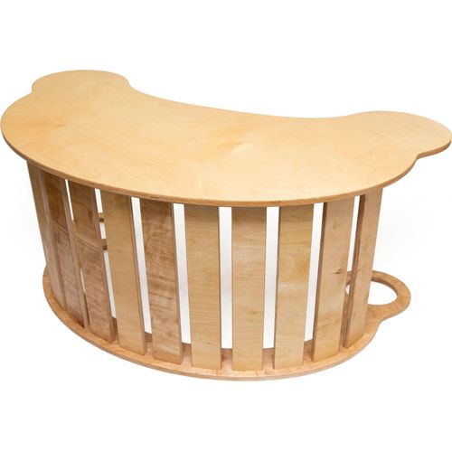 BLUBLA Bogen Kletterbogen Wippe Holz Klettergerüst Kinder Rocker XL, Unlackiert