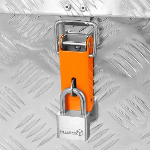 ALUBOX STRONG Riffelblech Alukiste 234 Liter + 2x Edelstahl Vorhängeschloss 40 mm - 234 Liter