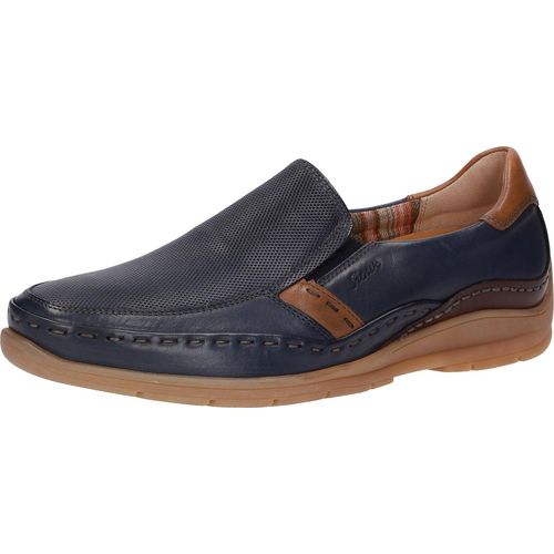 HAJOKO-707 Slipper by SIOUX GERMANY 39391 Herren Mokassin Sommerslipper Blau, Größe:EUR 47