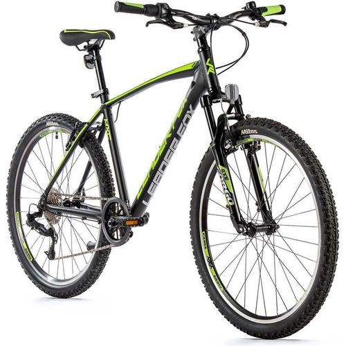 26 Zoll Alu Mountain Bike Fahrrad Leader Fox MXC S-Ride 8 Gang Schwarz Grün Rh46cm
