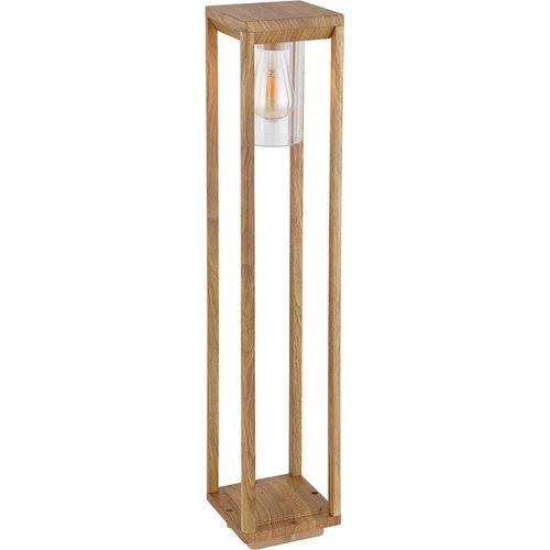 Außenleuchte, Stehlampe, ALU, Holzoptik, H 80 cm