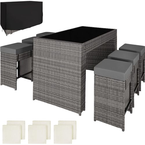 Rattan Barset Ibiza mit Aluminiumgestell