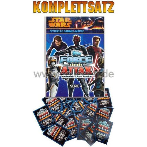 FA4 - Spar 13 - Komplettsatz ALLE 240 Karten+Sammelalbum - Star Wars Force Attax - SERIE 4
