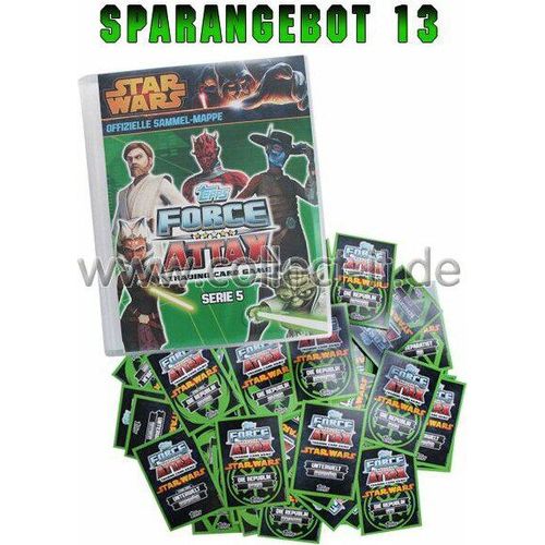FA5 - Spar 13 - Komplettsatz ALLE 176 Karten+Sammelalbum - Star Wars Force Attax - SERIE 5