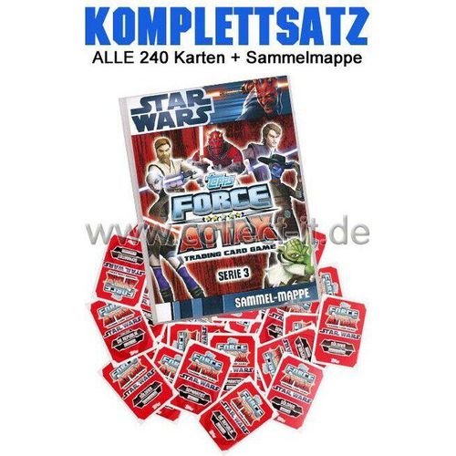 FA3 - Spar 13 - Komplettsatz ALLE 240 Karten+Sammelalbum - Star Wars Force Attax - SERIE 3