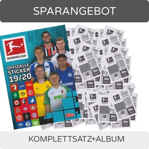 Topps Bundesliga Sammelsticker 2019/20 - Komplettsatz + Album