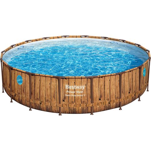 Power Steel™ Swim Vista Series™ Solo Pool ohne Zubehör Ø 549 x 122 cm, Holz-Optik (Pinie), rund