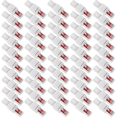 100x Netzwerk Stecker RJ45 Cat6 Cat7 Cat5 LAN Kabel werkzeuglos Netzwerkstecker