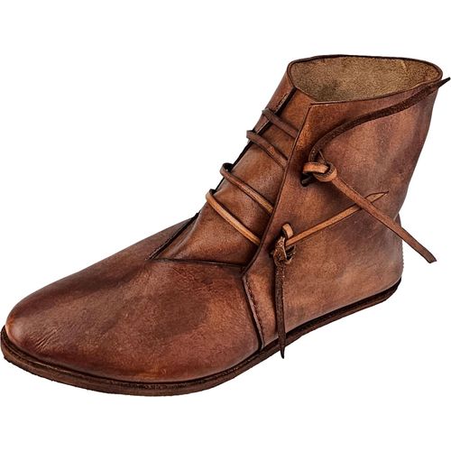 Mittelalter Schuhe Typ London genagelte Doppelsohle Braun Gr. 38
