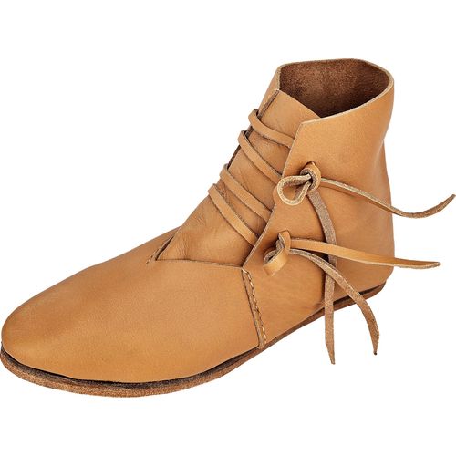 Mittelalter Schuhe Typ London genagelte Doppelsohle Naturbraun Gr. 38
