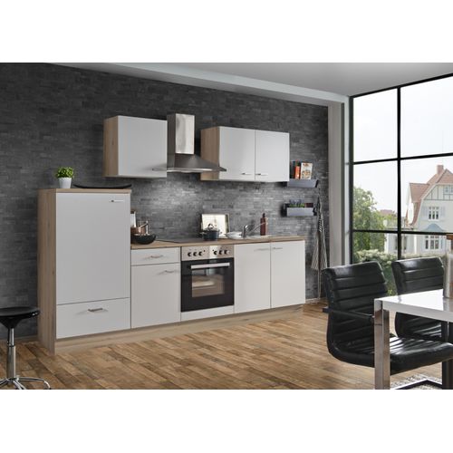 Küchenzeile mit Elektrogeräten Artisan Classic 270 cm in weiß matt