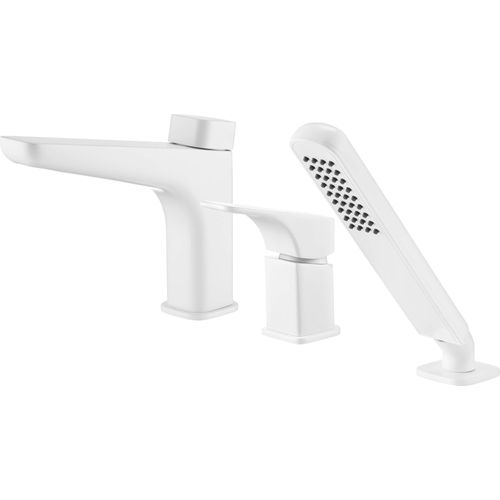 Wannenarmatur, 3 Löcher Mischer, Einhebel bianco