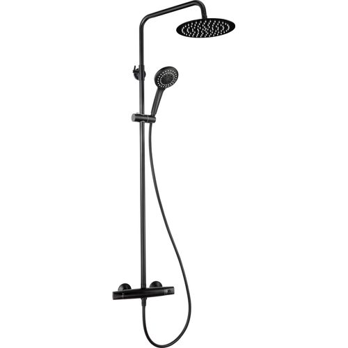 Duschsystem mit Duscharmatur, thermostatisch Nero