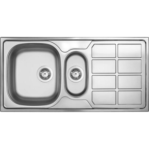 1,5-Kammer-Stahlspüle mit Abtropffläche ZEO_051A 5908212073605