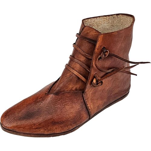Mittelalter Schuhe Typ London einfach genagelte Sohle Braun Gr. 45