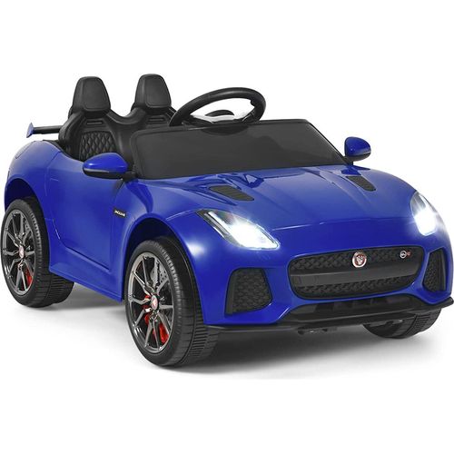 GOPLUS Jaguar Elektrofahrzeug mit Musik, Elektrisches Kinderauto mit Vor- und Rückwärtsschalter, 12V Akku/Elektrisches Auto, Spielfahrzeug für Kinder