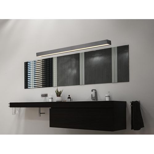 LED Wandlampen Set für Bad & WC Schwarz 90cm Spiegelleuchten Up Down Badlampen
