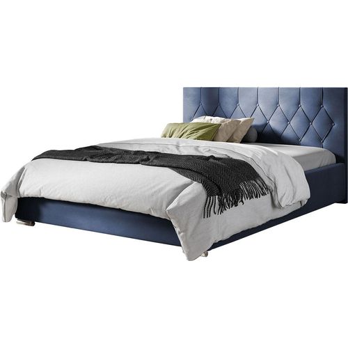 MIRJAN24 Polsterbett Loloz Tap, Doppelbett mit Bettkasten und Kopfteil, Ehebett (Farbe: Mikrofaza 0012, Größe: 120x200 cm)