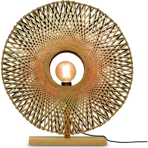 GOOD&MOJO - Tischleuchte Kalimantan - Bambus - 60x15x65cm Tischlampe - Nachttischlampe, Wohnzimmer, Schlafzimmer