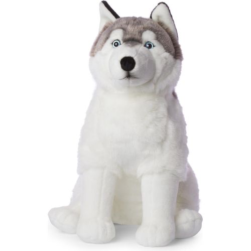 WWF - Plüschtier - Husky (sitzend, 70cm) lebensecht Kuscheltier Stofftier Plüschfigur