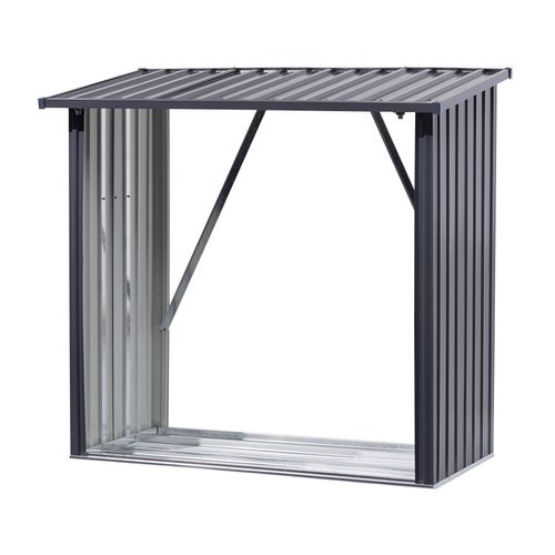 Kaminholzregal L150 x 75 x 142/154 cmverzinkt und lackiertBeschaffungsartik el