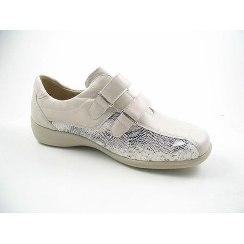 WALDLÄUFER Damen Slipper bequem beige Gr. 5