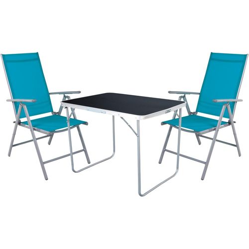 3-tlg Camping Set Gartenmöbel Campingtisch + 2 Campingstuhl Klappstuhl