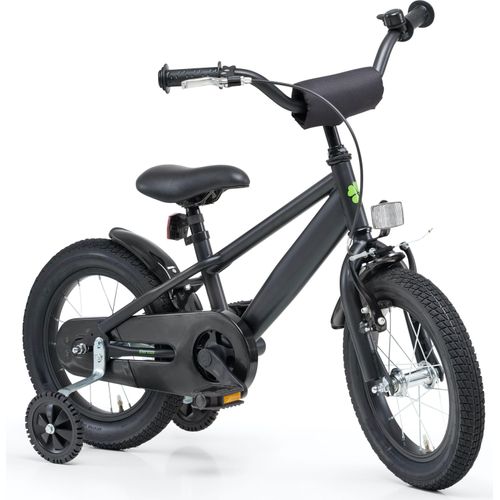 Qualitäts Kinderfahrrad 12 Zoll Matt Schwarz Junge Kinderrad Fahrrad ab 3 Jahre