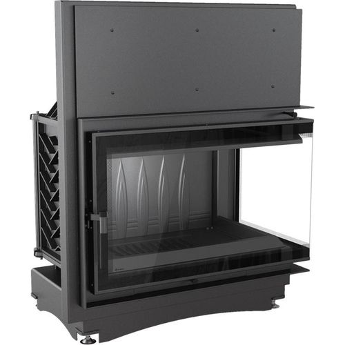 Kamineinsatz Gusseisen OLIWIA rechts 16 kW Ø 200 DECO