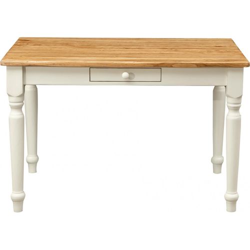 Schreibtisch aus holz 120x80x80 cm, Esstisch schublade, küchentisch mit schublade, Weiß/Holz