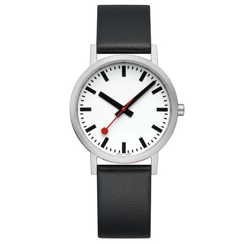 Mondaine Uni Uhr Classic Armbanduhr 36 mm A660.30314.16OMV Leder