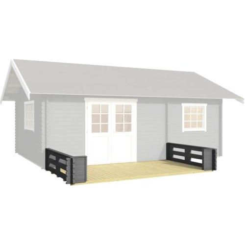 Lasita Maja Terrasse Caroline Terrasse Carbongrau, Farbe:carbongrau