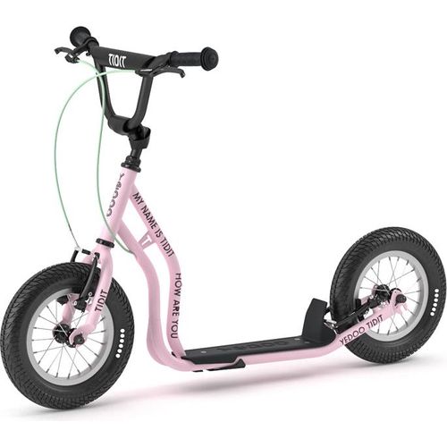 Yedoo Tidit Kinder Roller Scooter Tretroller - für Kinder ab 5 Jahre, mit Luftreifen 12/12, Reflexelementen und verstellbarem Lenker Rosa
